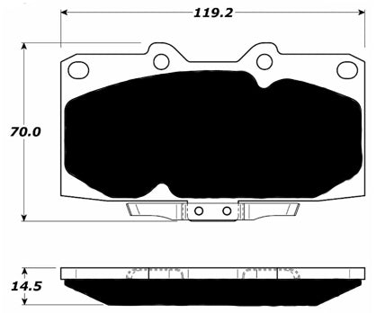 Porterfield Brake Pads for 1993 NISSAN SKYLINE GTR R32