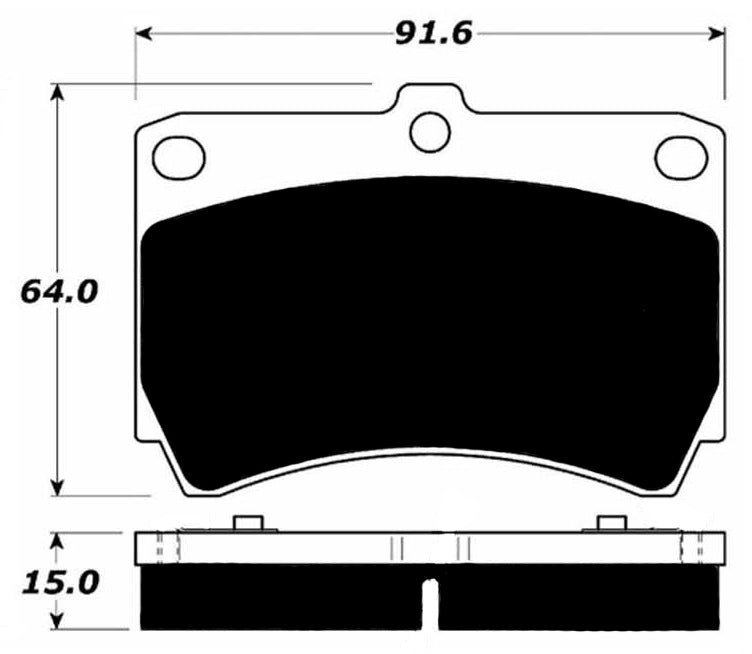 Porterfield Brake Pads for 1991 FORD ESCORT SOHC 1.9L F/Cal. Cast 22-13