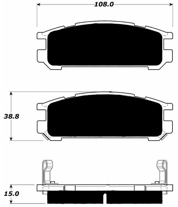 Porterfield Brake Pads for 1997 SUBARU IMPREZA SEDAN LS
