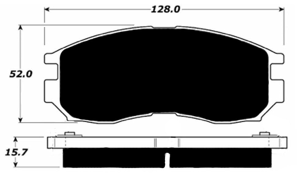 Porterfield Brake Pads for 1993 MITSUBISHI Eclipse 2WD Turbo