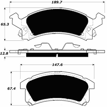 Porterfield Brake Pads for 2000 CHEVROLET CAVALIER w/225mm Rear Drums