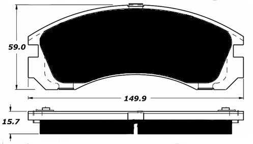 Porterfield Brake Pads for 1993 MITSUBISHI 3000 GT-SL