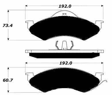 Porterfield Brake Pads for 1999 DODGE DAKOTA 4WD 10'' Rear Shoe