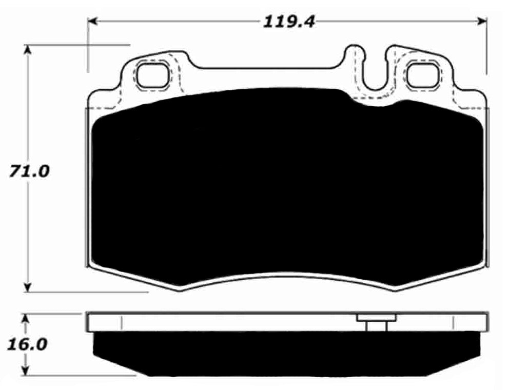 Porterfield Brake Pads for 2009 MERCEDES-BENZ CLS550