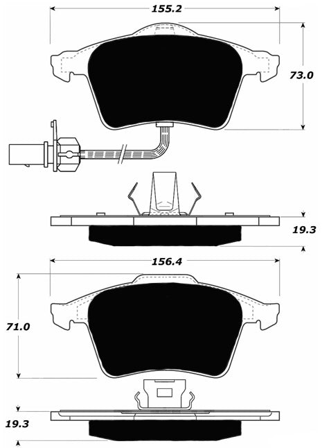Porterfield Brake Pads for 2008 AUDI A6 Quattro - 3.2L