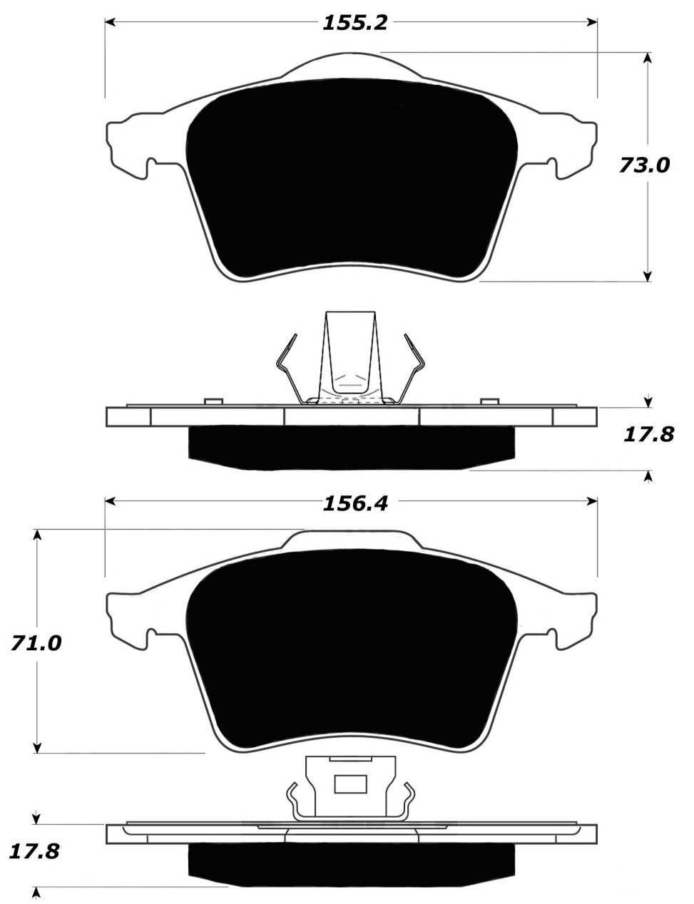 Porterfield Brake Pads for 2005 VOLVO S40 320mm Front Discs