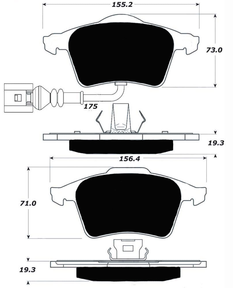 Porterfield Brake Pads for 2009 VOLKSWAGEN R32