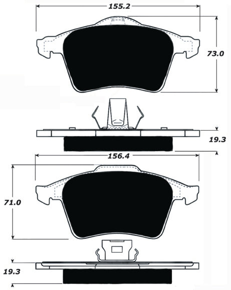 Porterfield Brake Pads for 2010 SAAB 9-3 Aero XWD 345mm F/Discs