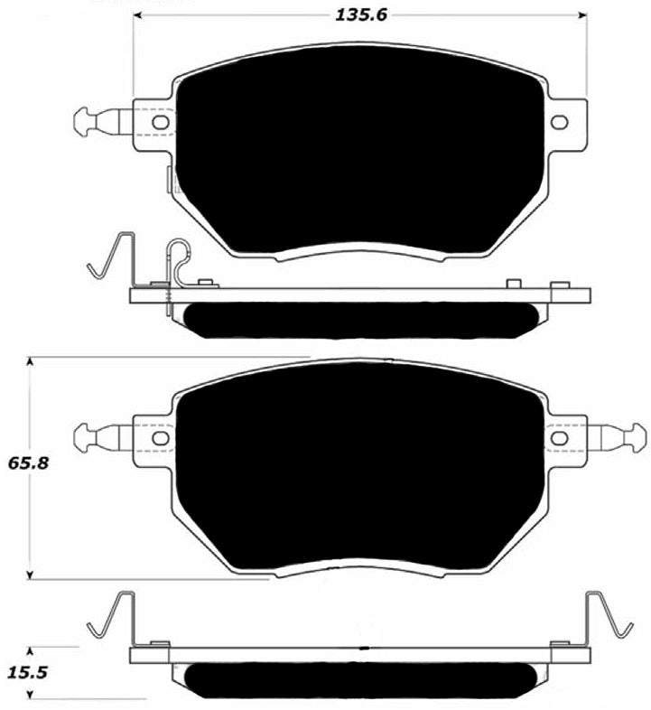 Porterfield Brake Pads for 2009 NISSAN MURANO