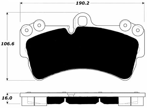 Porterfield Brake Pads for 2005 VOLKSWAGEN TOUAREG 350mm F/Discs