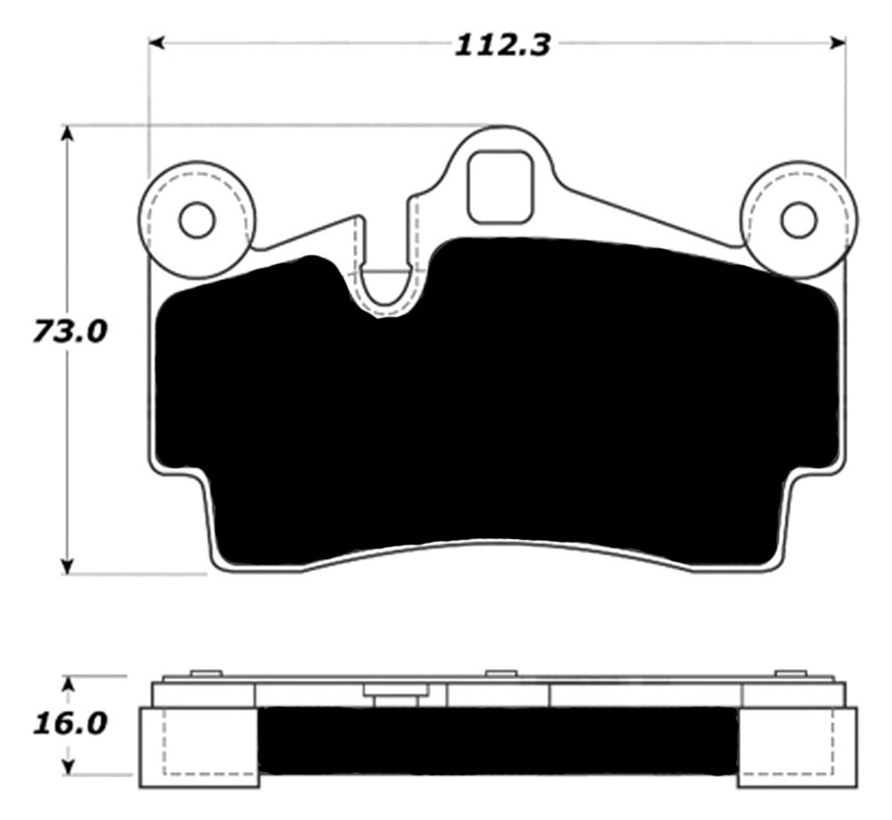 Porterfield Brake Pads for 2008 VOLKSWAGEN TOUAREG 2 V10 5.0L w/350mm Front Discs