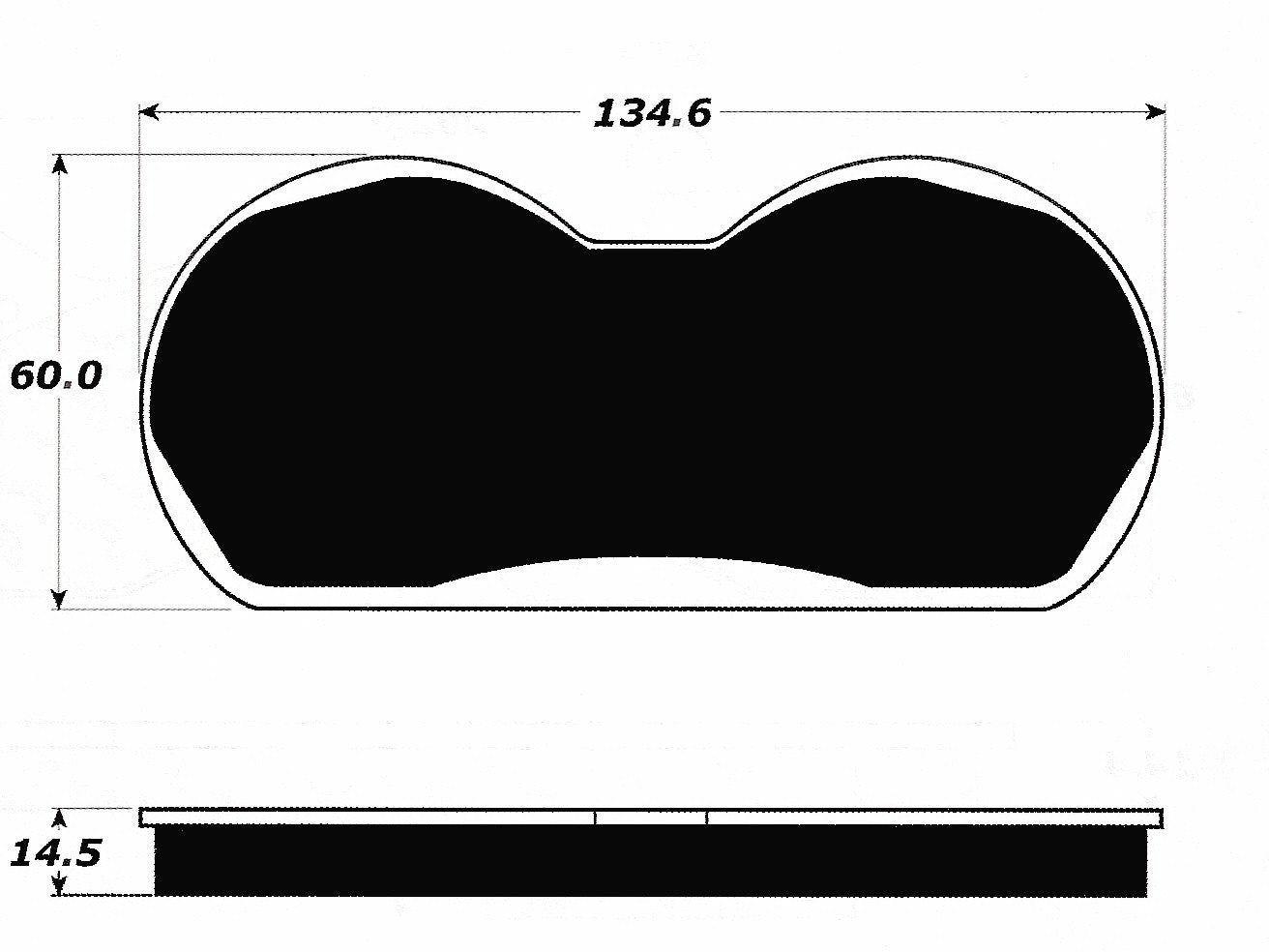Porterfield Brake Pads for 1969 AMC AMX