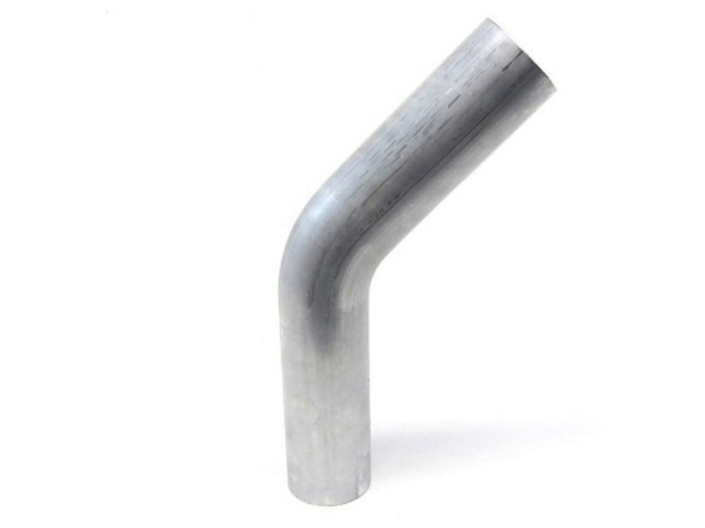 HPS 3-1/4" OD 45 Degree Bend 6061 Aluminum Elbow Pipe Tubing 16 Gauge w/ 3" CLR (view 1)