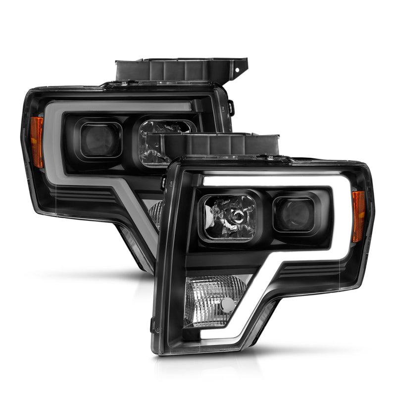 ANZO 2009-2014 Ford F-150 Projector Light Bar H.L Black Amber 111443