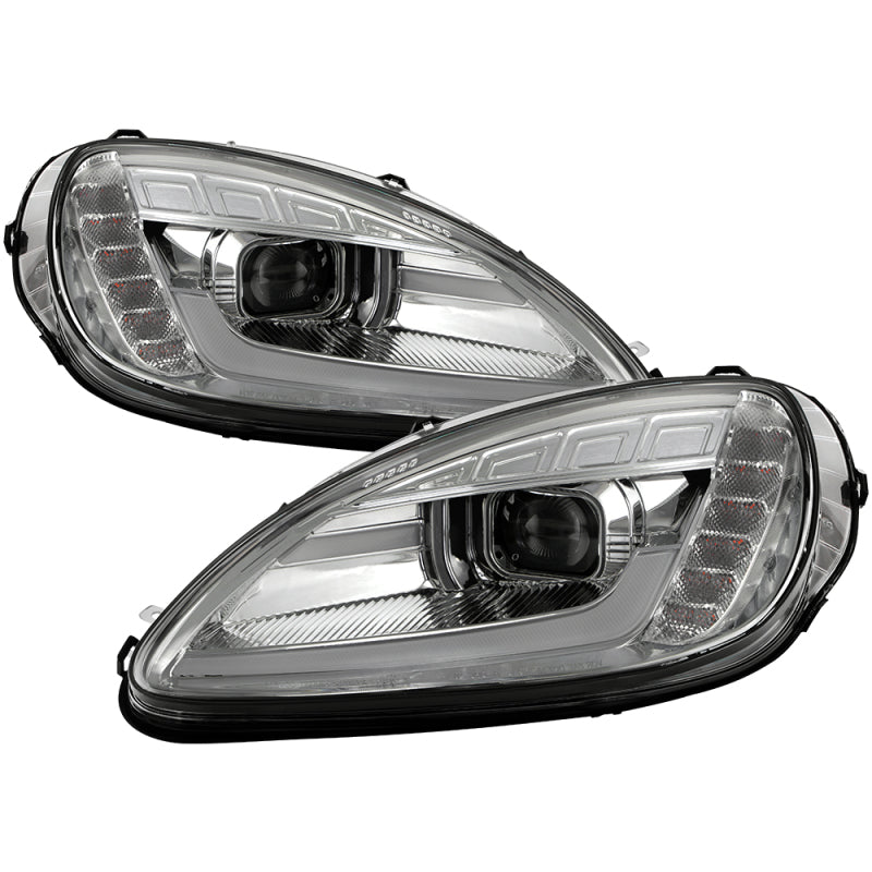SPYDER 05-13 Chevy Corvette C6 Projector Headlights Seq LED Turn Signal w/SB DRL Parking Light 5087928