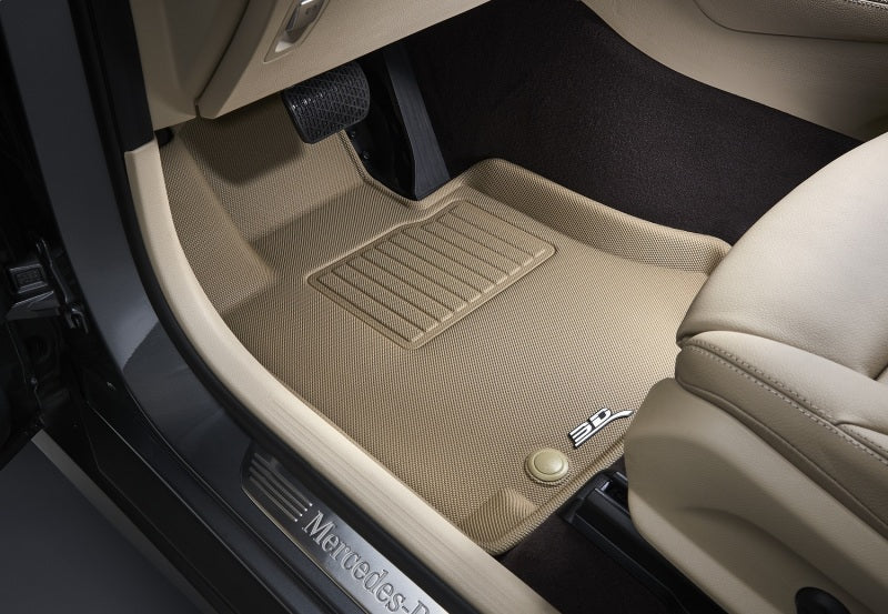 3D MAXpider 2012-2014 Tesla Model S Kagu 1st Row Floormat - Tan L1TL00011502