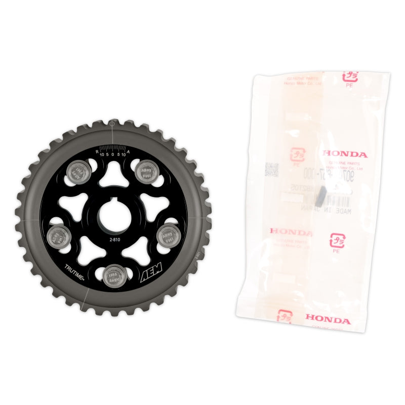 AEM Electronics Tru-Time Cam Gear Black 5-Bolt Honda D15B7 D16A6 & D16Z6 (view 3)