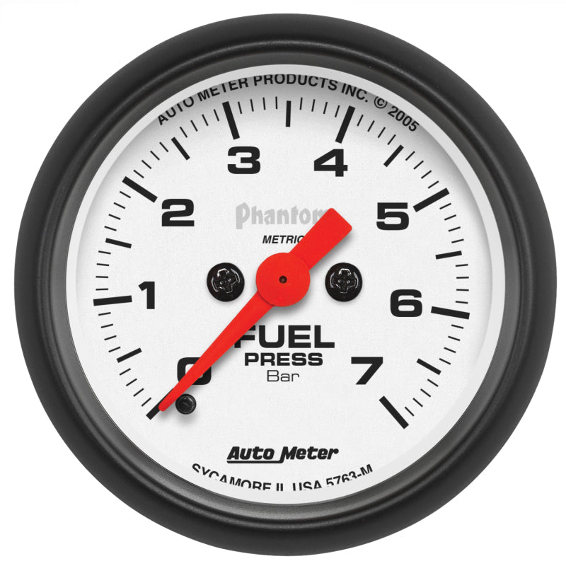 AutoMeter Gauge Fuel Pressure 2-1/16in. 7Bar Digital Stepper Motor Phantom 5763-M