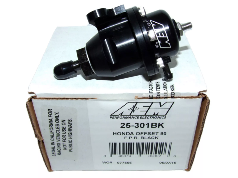 AEM Electronics Fuel Pressure Regulator Black Honda Acura (view 4)