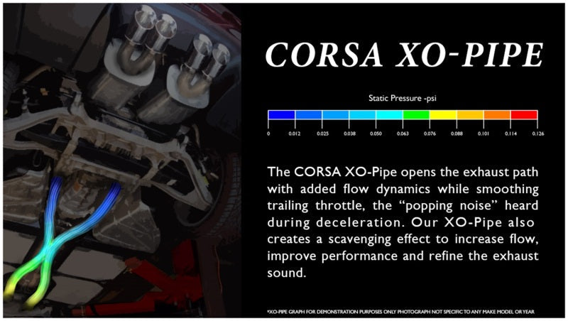 Corsa Performance 06-11 Chevrolet Corvette C6 Z06 7.0L V8 XO Pipe Exhaust (view 2)