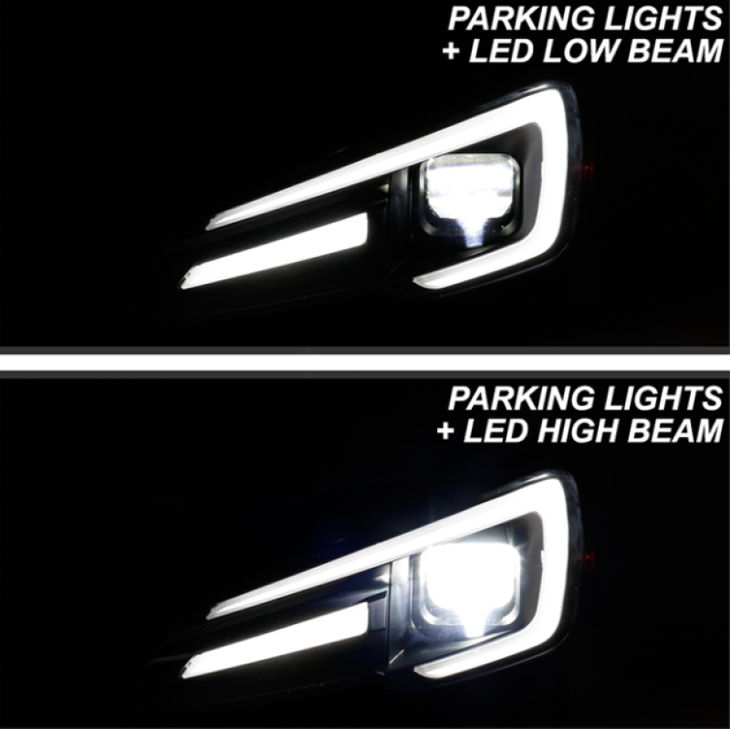 Spyder Subaru Impreza WRX 15-20 Halogen High-Power LED Headlights- Black PRO-YD-SWRX15HALAP-SBSEQ-BK 5088093