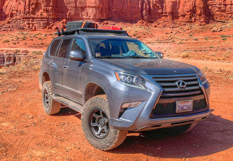Cali Raised LED Cali Raised 10-22 Lexus GX 460 Low Profile LED Ditch Light Brackets Kit - Blue Backlight - Small CR2807