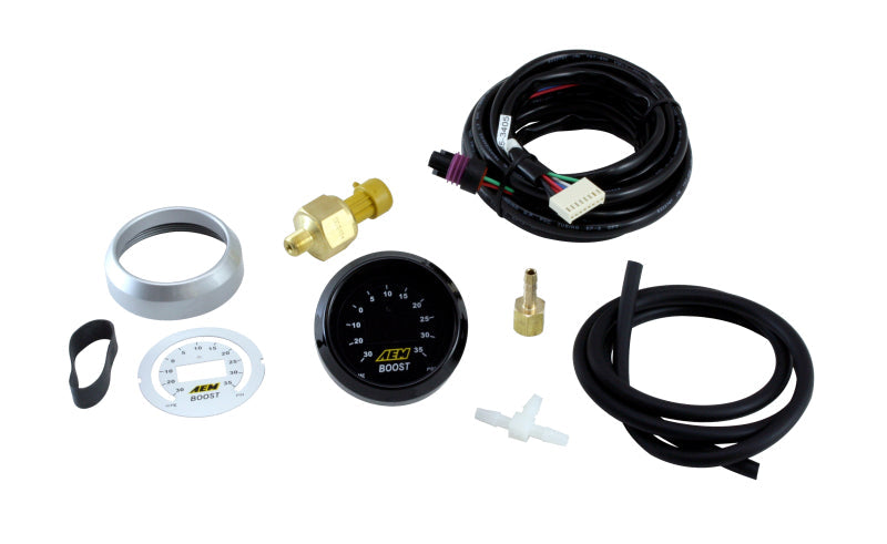 AEM Electronics 52mm Digital Boost Gauge 35 PSI (view 1)