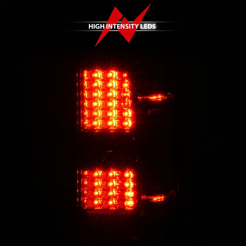 ANZO 15-19 Chevy Silverado 2500HD/3500HD (Halgn Only) LED Tail Lights w/Smoke Light Bar & Clear Lens 311426