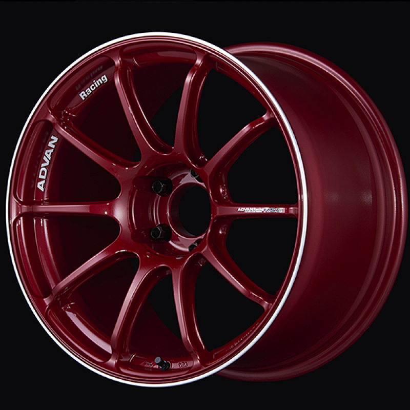 Advan RSIII 18x9.5 / +45 Offset / 5x100 / 63mm Bore / Racing Candy Red and Ring YA38J45DCRR