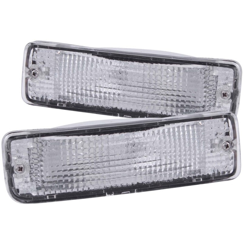 Anzo 1989-1995 Toyota Pickup Euro Parking Lights Chrome w/ Amber Reflector (view 2)