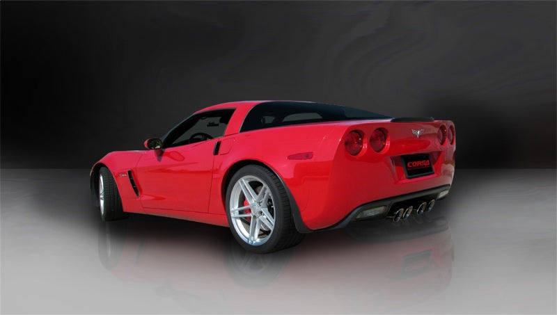 Corsa Performance 3.0" Dual Rear Exit Cat-Back Exhaust System with Twin 4.0" Tips Sport