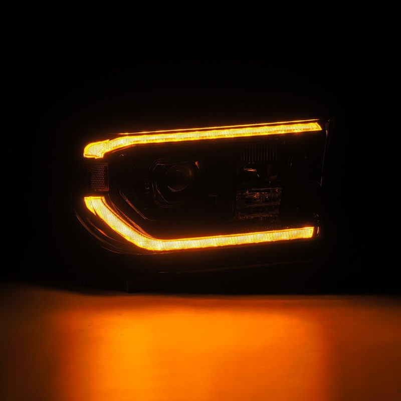 AlphaRex 07-13 Toyota Tundra / 08-17 Sequoia LUXX LED Proj HL Alpha-Blk w/Actv Light Seq. Sig + DRL 880825 *Discontinued