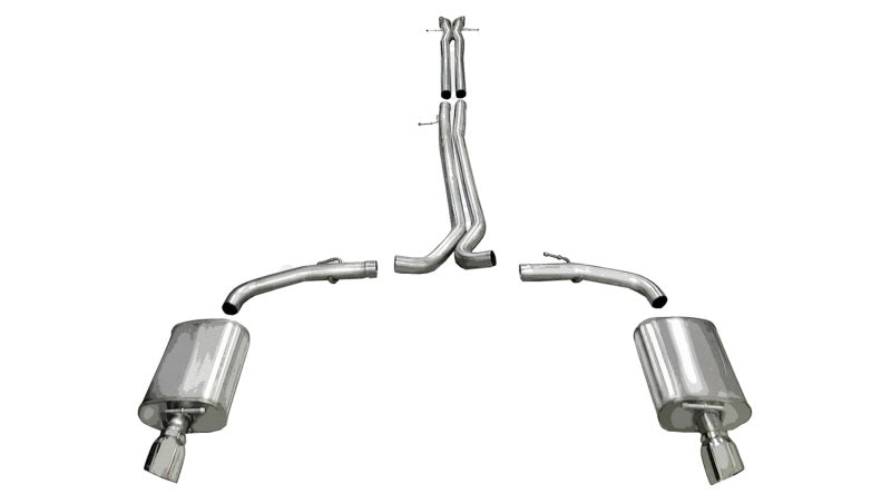 Corsa Performance 10-13 Ford Taurus SHO 3.5L V6 Turbo Polished Sport Cat-Back Exhaust (view 1)