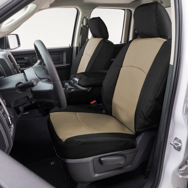 Covercraft 21-25 F150 XL Regular Cab Endura PrecisionFit Custom Front Row Seat Covers - Tan/Black GTF4433ABENTB