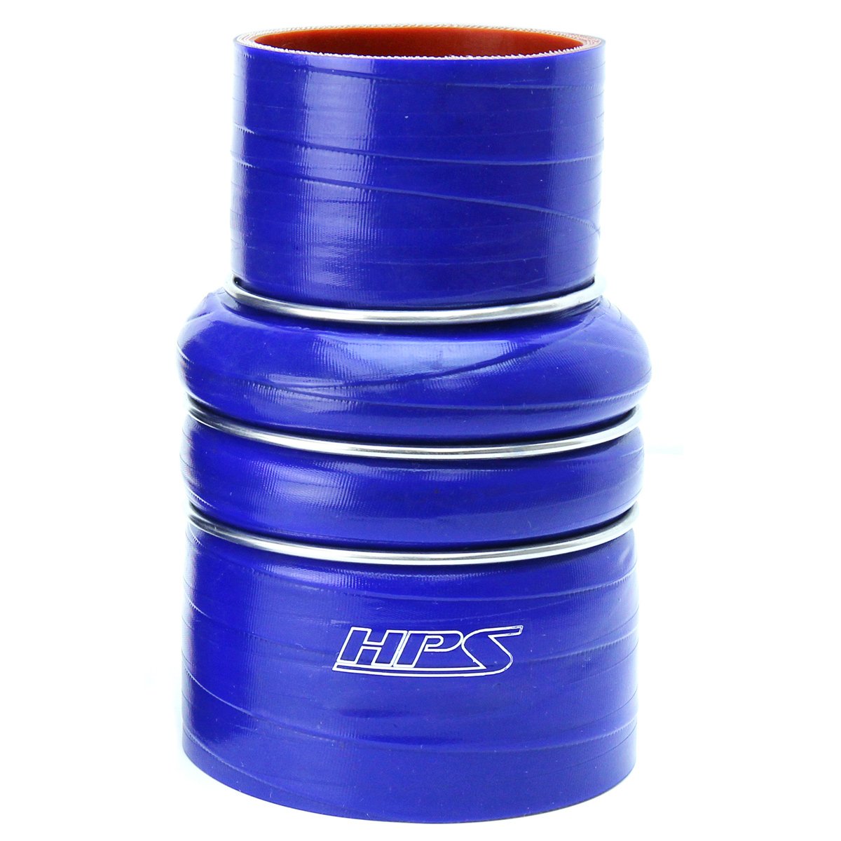 HPS Performance Products HPS 2-1/2" - 3" ID, 6" Length, Silicone Charge Air Cooler CAC Hose Double Hump Reducer Coupler Bellow Cold Side,...