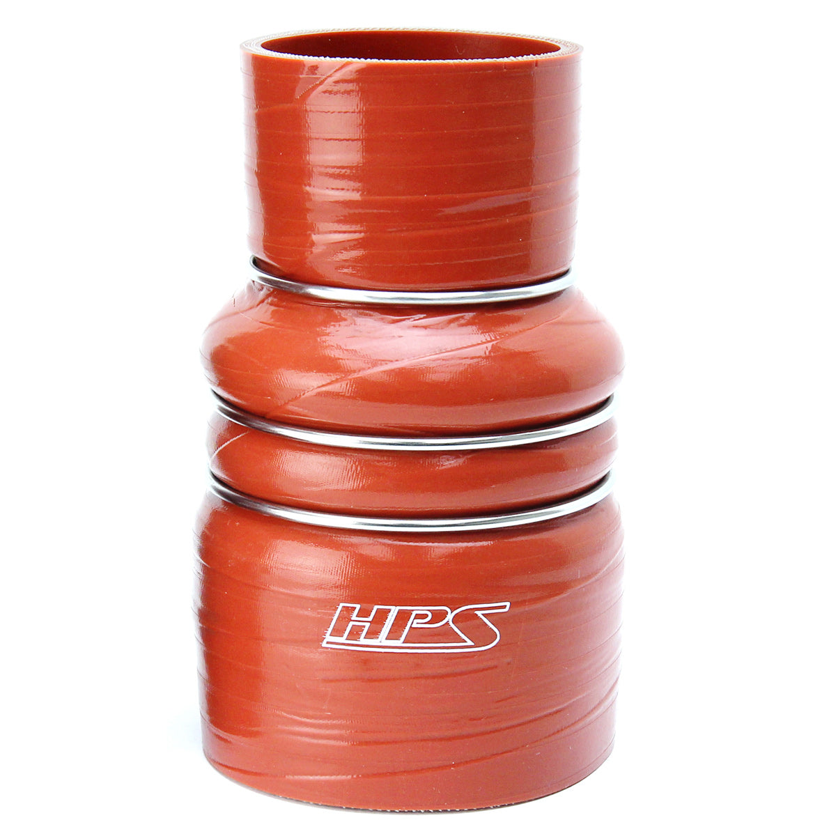 HPS Performance Products HPS 4" - 4-1/2" ID, 7" Length, Silicone Charge Air Cooler CAC Hose Double Hump Reducer Coupler Bellow Hot Side,...