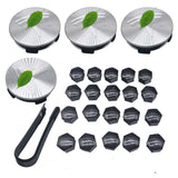 Wheel Center Cap Kit with Puller for Model 3/Y/S/X | 4 Hub Caps + 20 Lug Nut Covers (view 20)
