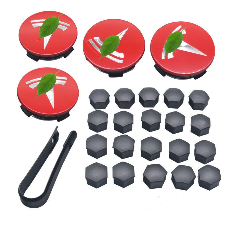 Wheel Center Cap Kit with Puller for Model 3/Y/S/X | 4 Hub Caps + 20 Lug Nut Covers (view 18)