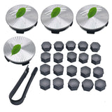 Wheel Center Cap Kit with Puller for Model 3/Y/S/X | 4 Hub Caps + 20 Lug Nut Covers (view 19)