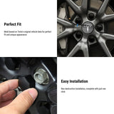 Wheel Center Cap Kit with Puller for Model 3/Y/S/X | 4 Hub Caps + 20 Lug Nut Covers (view 4)