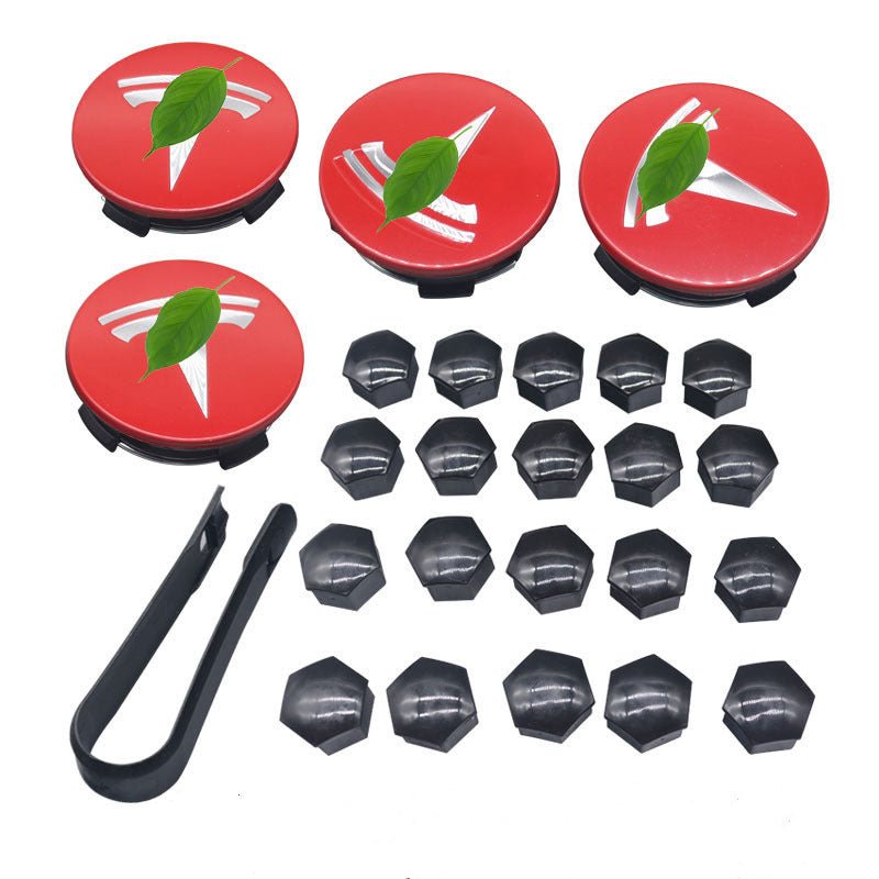 Wheel Center Cap Kit with Puller for Model 3/Y/S/X | 4 Hub Caps + 20 Lug Nut Covers (view 17)