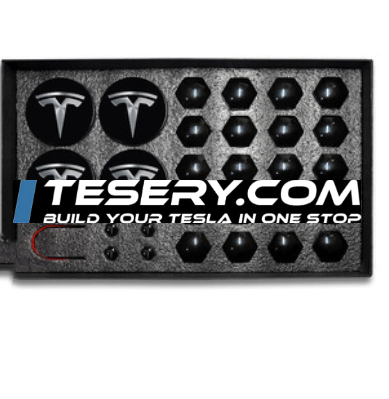 Wheel Center Cap Kit with Puller for Model 3/Y/S/X | 4 Hub Caps + 20 Lug Nut Covers (view 15)
