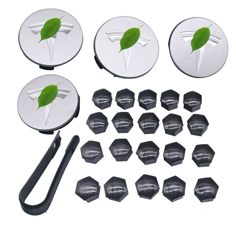 Wheel Center Cap Kit with Puller for Model 3/Y/S/X | 4 Hub Caps + 20 Lug Nut Covers (view 21)