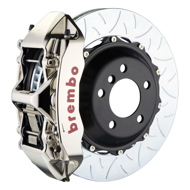 Brembo 03-06 G35 Sedan/03-08 350Z Front GTR BBK 6Pist Billet 355x32 2pc Rotor Slotted Type3- Nickel 1M3.8024AR
