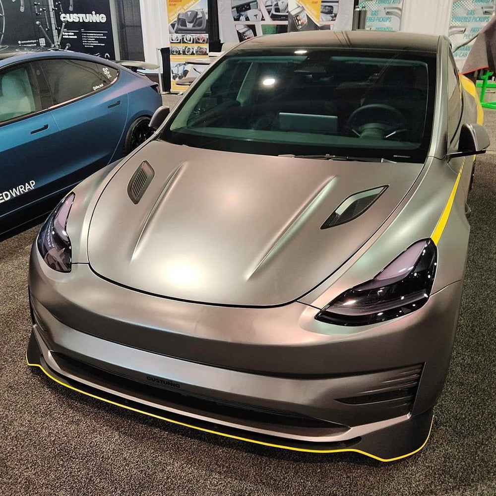 2020-2024 Tesla Model Y (1st-Gen) Aero Style ABS Replacement Hood | CUSTUNING