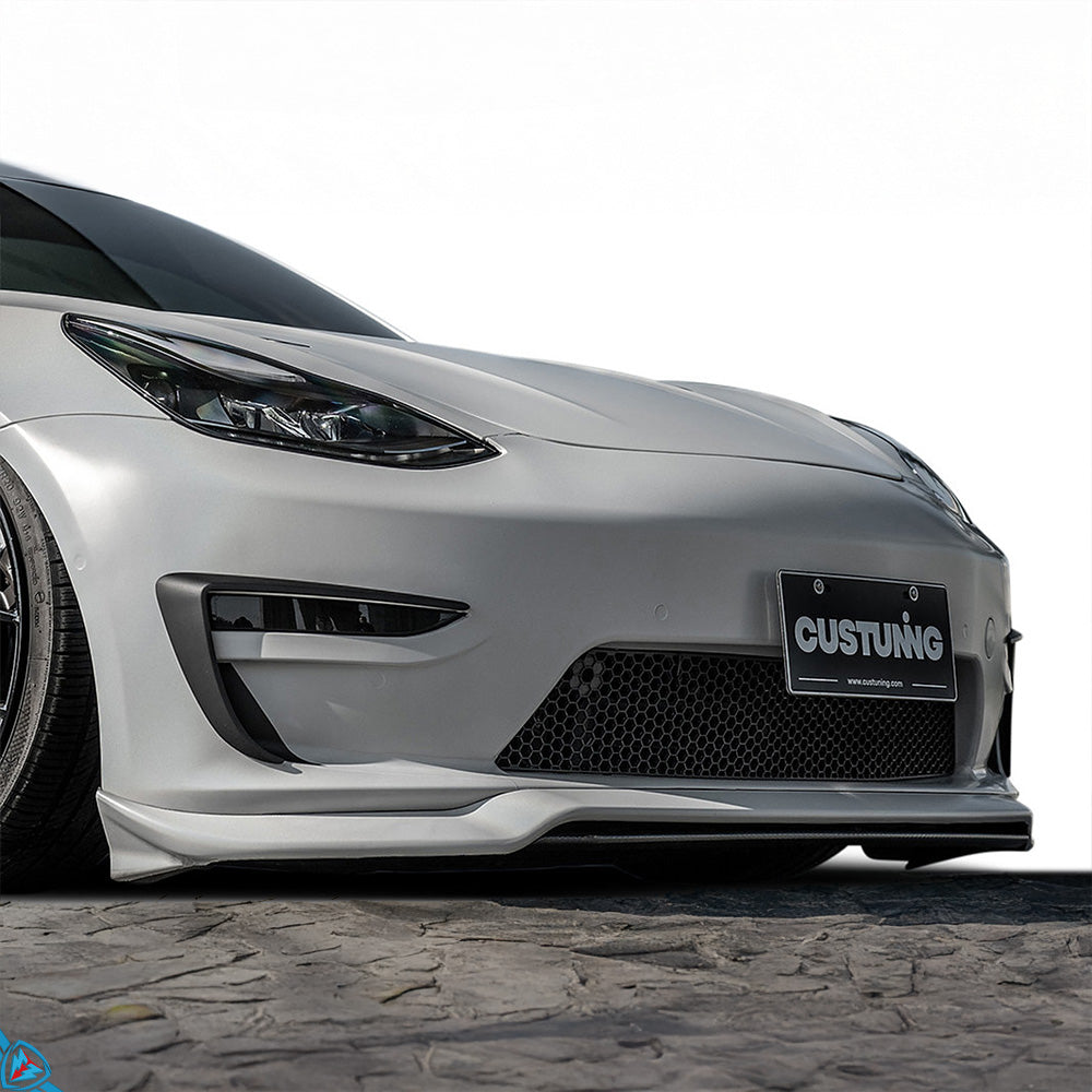 2017-2023 Tesla Model 3 (1st Gen) Sport Style PP/ABS Front Bumper Conversion Kit | CUSTuning