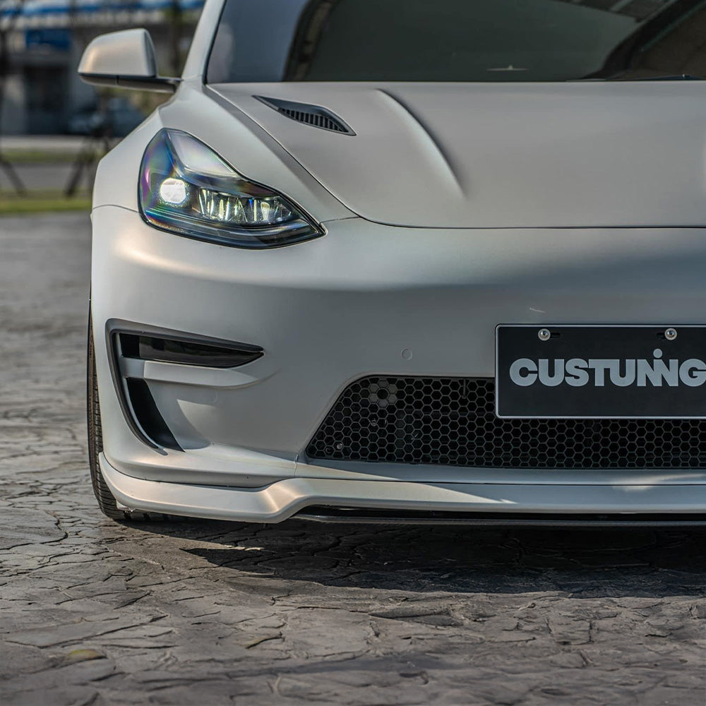 2017-2023 Tesla Model 3 (1st Gen) Sport Style PP/ABS Front Bumper Conversion Kit | CUSTuning