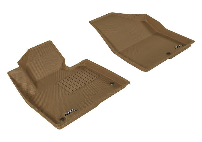 3D MAXpider 2013-2019 Hyundai Santa Fe Sport/Santa Fe/Santa Fe Xl Kagu 1st Row Floormat - Tan L1HY01711502