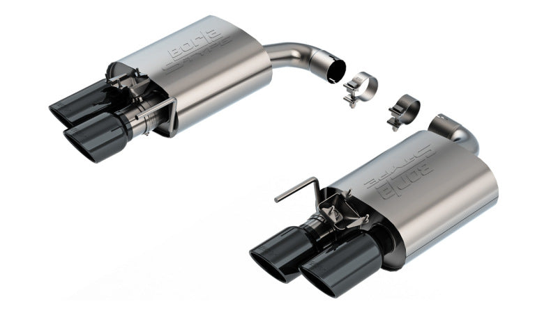 Borla 2024 Ford Mustang GT 5.0L V8 w/ Active Exhaust S-Type Axle-Back Exhaust System - Black Chrome 11985BC