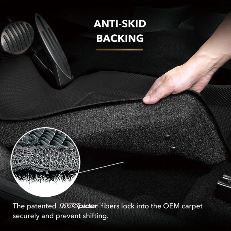 3D MAXpider 2006-2011 Honda Civic Sedan Kagu 2nd Row Floormats - Gray L1HD01221501